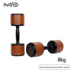 1 Pair 8kg Mdh Brand Premium Bloodwood Dumbbells, Men Women Strength Training, Home Gym Workout, Scientific Fitness Tool, Holiday Gift, Hand Weights