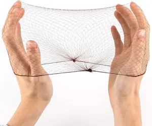 200 count 20 Inch Invisible Hair Nets, 100 Black Bun Hair Nets and 100 Brown Hair Net, Nylon Hairnet Elastic Edge Mesh Hair Net for Women Bun,  Service