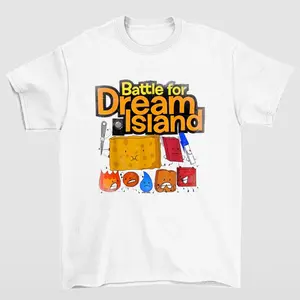 Battle For Dream Island T-Shirt Animated Object Show Character Merch Retro Style