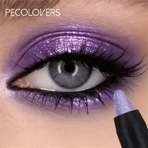 1pc Purple Pearlescent Eyeshadow Stick, Waterproof And Sweat-Proof, Smooth Application, Electric Purple, Charming And Alluring Color, Beautiful And Noble Eyes, Music Festival, Trendy Eye Makeup