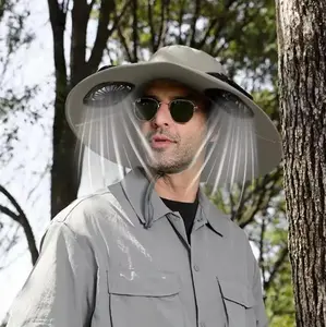 SPF 50+ Cooling Sun Hat with Built-In Fans – Stay Cool & Protected Outdoors