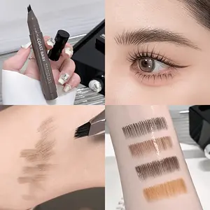 Smooth Multi-Branch Water Eyebrow Pen, Realistic Hair Flow Design, Precise Fill for Sparse Areas, Waterproof Sweatproof Smudge-Proof