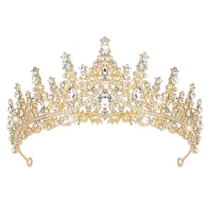 Crown for Women Baroque   Tiaras with  for Prom Birthday Party Quinceanera Pageant Halloween Costume Headpieces