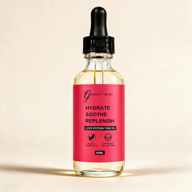 Love Potion Yoni Oil - Natural Feminine Oil for Daily Freshness, Soothing Hydration & Odor Control, Lightweight & Travel-Friendly
