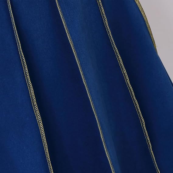 Women's Medieval Cloak Stand Collar Deluxe Velvet Gold Trim Renaissance Cape for Adult