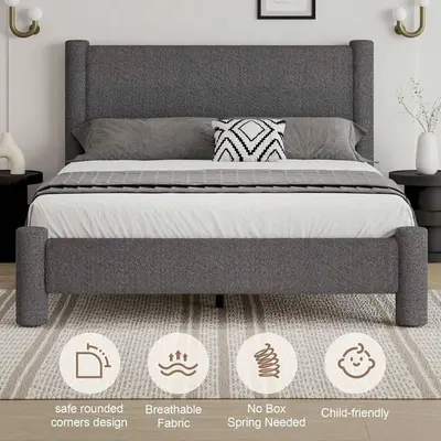 Upholstered Headboard Twin Bed Frame Target Storage Headboard
