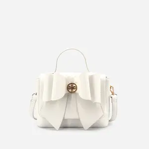Crossi Bow Embossed Small Crossbody Bag