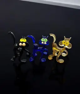 Glass Cat Figurine, Collectible Glass Cat, Murano Quality Gift At A Fraction Of The Price, Handcrafted In Ukraine