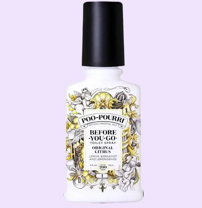 Poo-Pourri 4 Fl Oz Original Citrus Bathroom Deodorizer (Up to 200 Uses) - Plant-Based Air & Toilet Bowl Freshener Spray for Home & Office