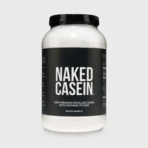 Naked Casein - 100% Premium Micellar Casein Protein Powder - 2 LB - Sourced from US Farms - 26g Protein, 0g sugar, 0g Carbs - For Muscle Recovery - Slow Digesting - Only 1 Ingredient
