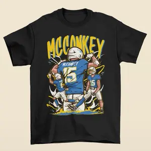 Ladd McConkey Cartoon Style Los Angeles Football T-Shirt