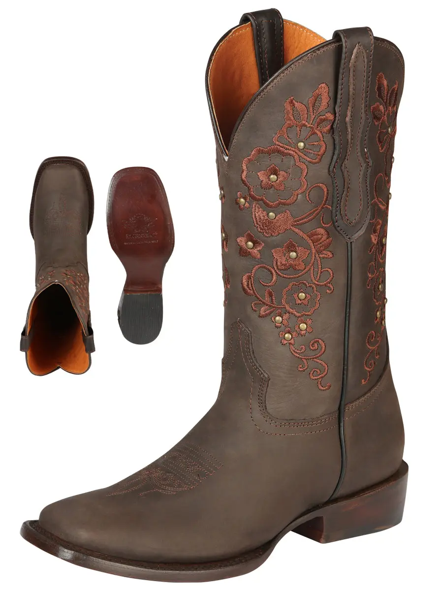 El General Women’s Rodeo Boots Crazy Leather - Brown   44847