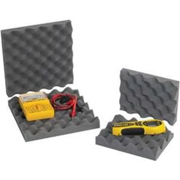 Box Partners FCSC862 Egg Crate Polyurethane Foam Sets - 8x6x2 in. Charcoal Light Weight Shipping Foam, Pack of 48 (Sets of 2 Sheets Each)