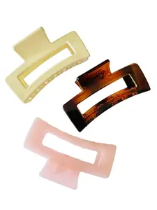 Rectangular 4" Hair Clip, Assorted
