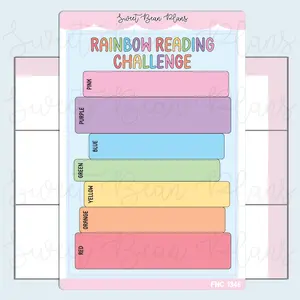 Rainbow Challenge 2026 Vinyl Planner Stickers | Fnc 1346