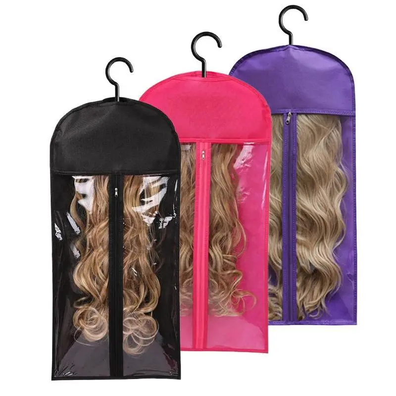 Wig Storage Bag with Hooks, 1 Count Dustproof Design Zipper Wig Storage Hanger Cover, Wig Tool, Household Items, Home Care Supplies, Wigs Accessories for Salon & Home Use