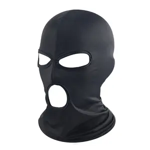 Unisex 3-Hole Full Face Balaclava Thin Breathable Mask for Ski Motorcycle & Cycling Sun Protection Windproof Dustproof Outdoor Sports gimp  mask