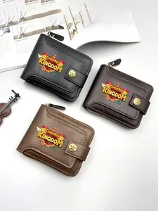 Cookie Run Kingdom Logo Printed Leather Wallet Stylish Everyday Use Accessory for Game Fans Trendy Design Ideal for Birthday Christmas New Year Valentines Day Gift for Youth Men Women Collectors and Enthusiasts Practical and Durable Gift Idea
