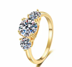 925 Sterling Silver Synthetic Moissanite Ring