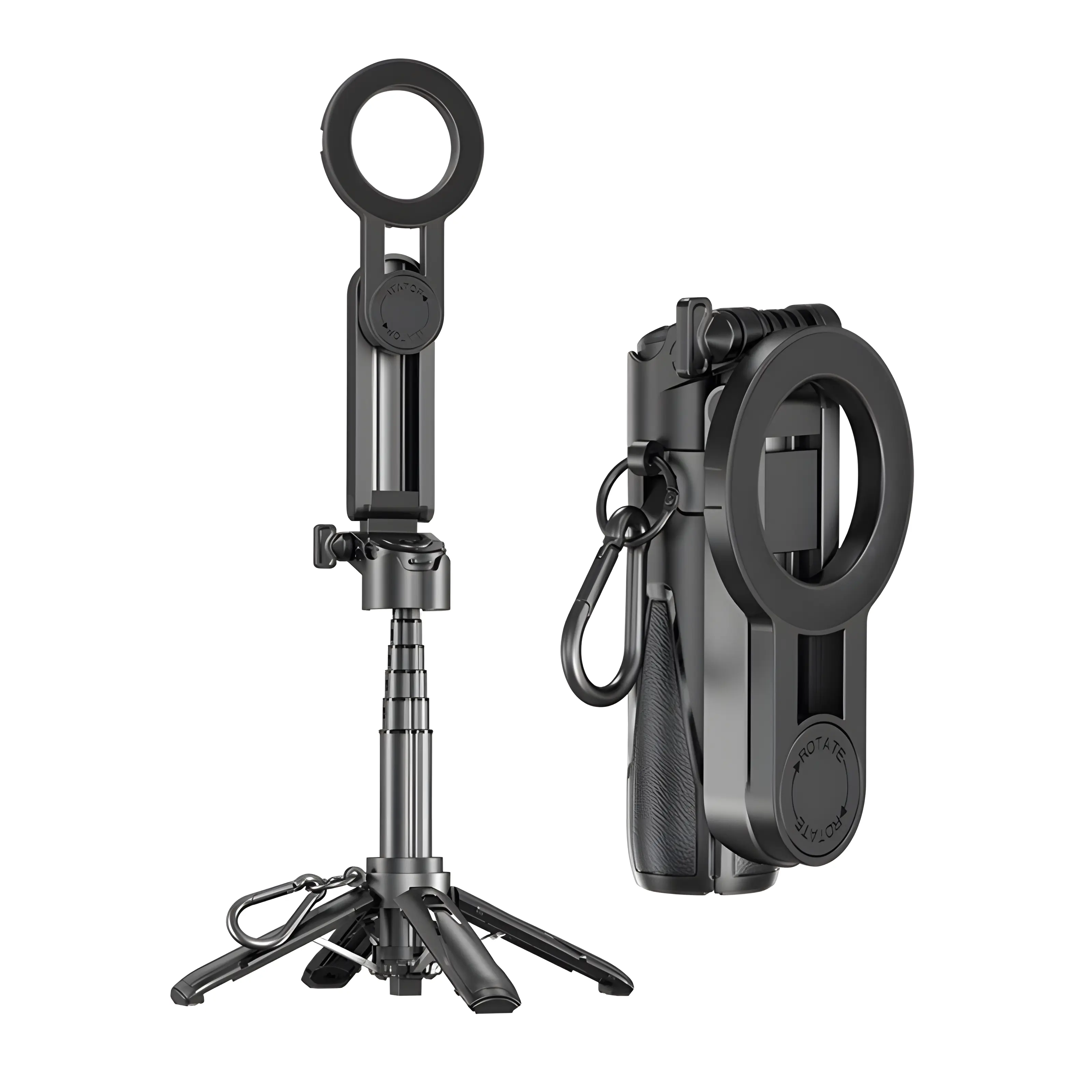 2026 4-in-1 Multifunctional Magnetic mini Selfie Stick with 360° Rotation Compact Stylish Wireless Bluetooth
