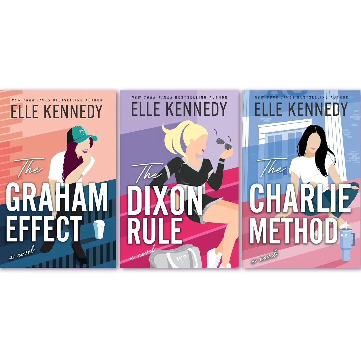 Elle Kennedy Campus Diaries Series 3 Book Set | The Graham Effect, The Dixon Rule & The Charlie Method | Paperback Romance Novels