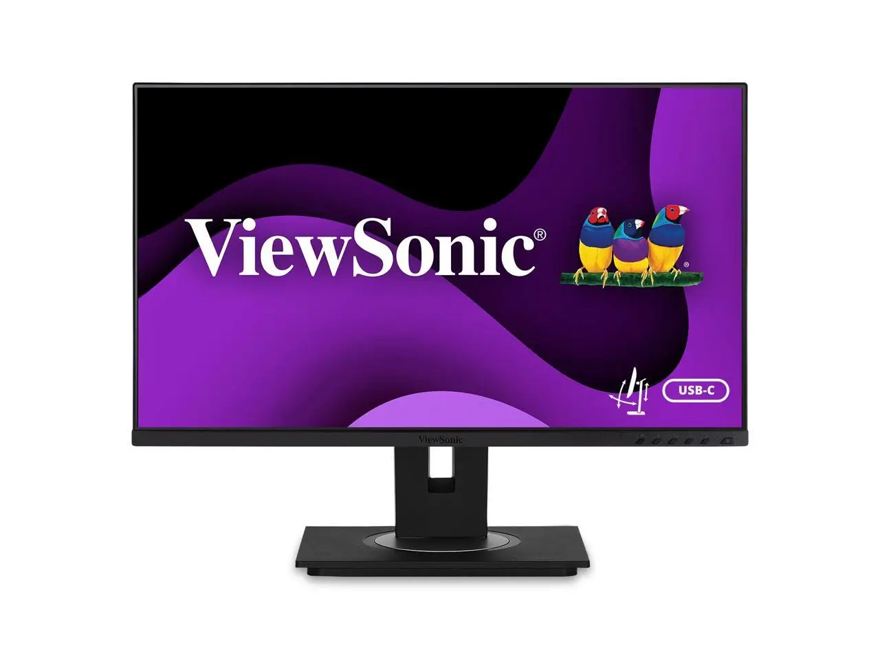 ViewSonic VG245 24 Inch IPS 1080p Monitor Designed for Surface with advanced ergonomics, 60W USB C, HDMI and DisplayPort inputs for Home and Office