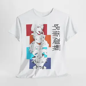 Jujutsu Kaisen Collage T-Shirt - Yuji, Nobara, Megumi & Gojo Graphic Tee for Anime Fans