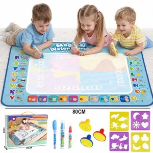 Large Water Doodle Mat 80cm x 60cm – Reusable Kids' Water Magic Drawing and Coloring Mat | Mess-Free Educational Drawing Toy for Children