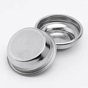 Stainless Steel Coffee Filter Basket 51mm, Detachable Single Cup & Dual Cup Filters, Ideal for Home Office & Coffee Machine Accessories
