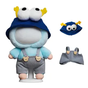 17cm Doll Clothes/Outfit,Clothing Set for 17cm Doll,2 Piece Set Hat Clothing,Boys and Girls Stylish Adorable Clothes Accessories-Vertical Green(Hat+Overalls)