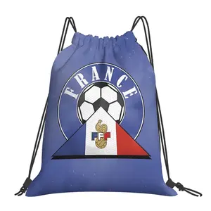 1pc France Soccer Drawstring Bags Outdoor Sports Portable Storage Bag Bundle Pocket Rope Bag