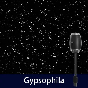 Indoor & Car USB Starry Sky Night Light Voice Control Projector Ambient Lamp with Romantic Star Projection for Bedroom Decoration Led Star Lights