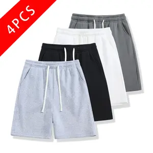 4-pack men’s summer casual athletic shorts, loose straight cut, comfortable and breathable, suitable for running, fitness, training, and other outdoor activities