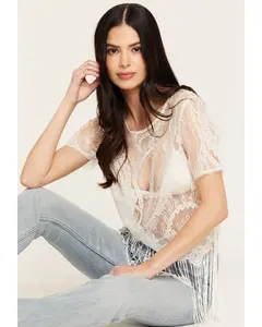 Garland Lace Fringe Top