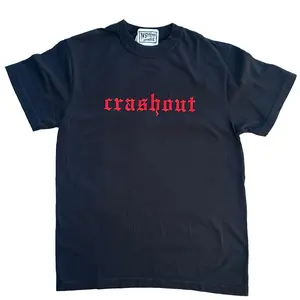 T-shirt Crashout Embroidered Comfort Color TEE, Alt Fashion, Alternative, Shirt For Gamer