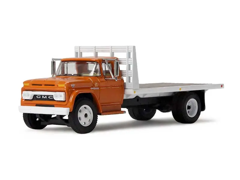 GMC 4000 Flatbed Truck - Omaha Orange Diecast 1:64 Scale Model - DCP 60-2259