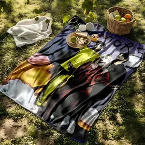 1 piece Paramore band members group photo themed flannel blanket - Flannel blanket with modern design, suitable for sofas and beds, all-season use, super soft and comfortable, digitally printed pattern, 100% polyester material, machine washable