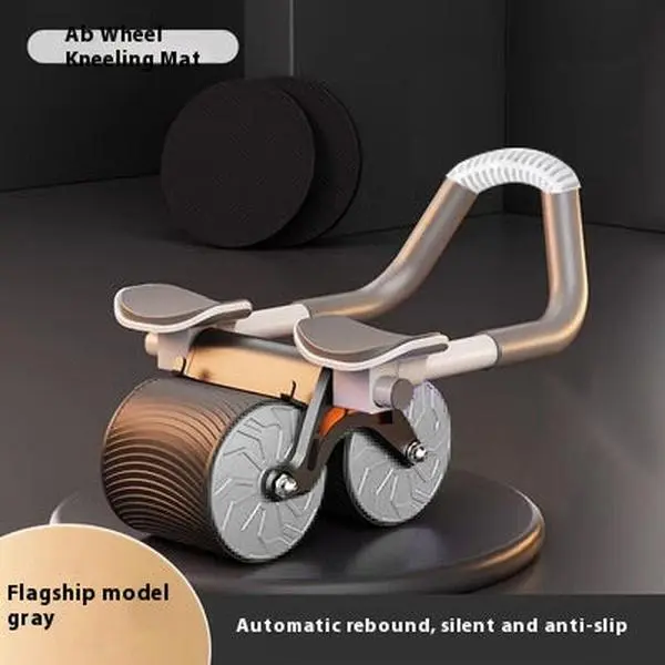 Automatic Rebound Abdominal Wheel, Plastic Unisex Home Fitness Equipment, Functional for Abdominal Crunch Ab Training
