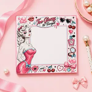 3x3 Memo Pad 50 Sheets – Cute Pink Glam Sticky Note Style Notepad, Desk Notes, To Do List Pad, Stationery Gift