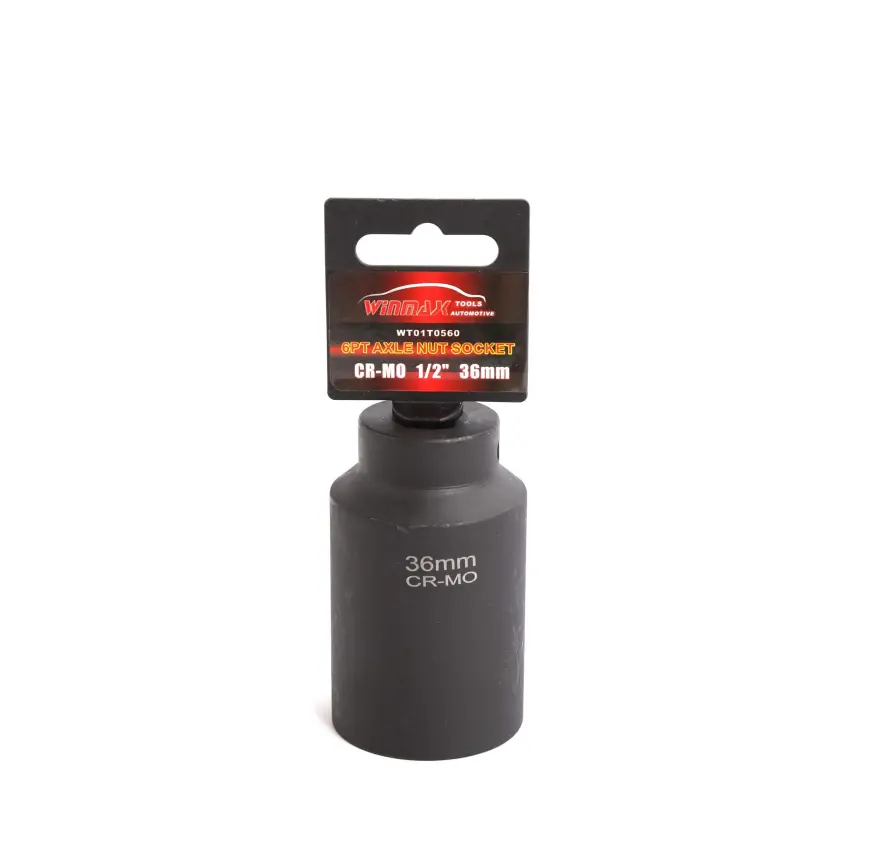 WINTOOLS 36mm 1/2" Drive 6 Point Axle Nut Socket