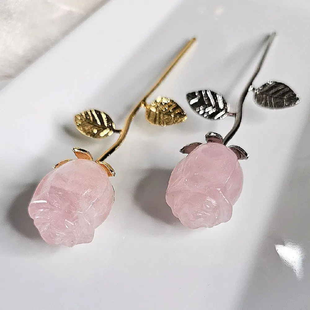 Crystal Rose, Natural Rose Quartz Crystal Rose, Perfect Gift, Rose Quartz
