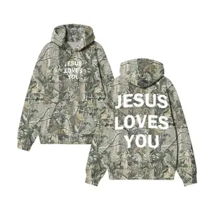 Vintage Jesus Loves You 3D Hoodie for Men and Women, Casual And Fashionable For Everyday Wear Top Streetwear, Graphic Jesus Hoodie, Cool Unisex Fashion Top