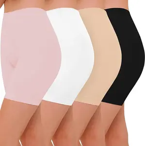 2/3/4 Pack Anti Chafing Shorts Women, Seamless Slip Shorts for Under Dresses, Spandex Bike Short for Yoga Workout