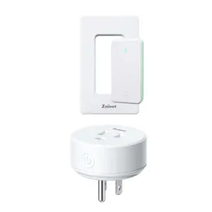 Remote Control Outlet Plug Switch, Removable Wireless Light Switch with Buckle Design, No Wiring Needed, 300FT Range, 15A 1500W Programmable Plug for Household Appliances, Lamps and Fans