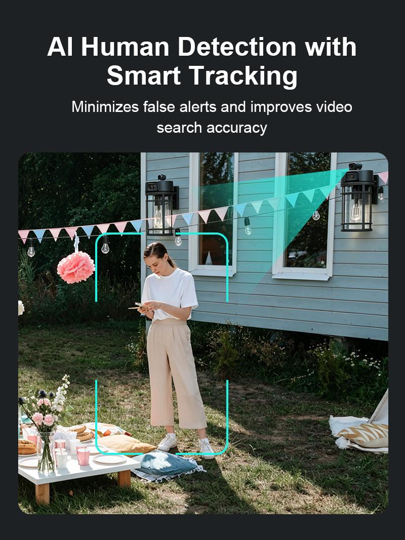 Outdoor Porch Light Security Camera, 2K HD Live View Wi-Fi Human Detection, Pan & Tilt, Two-Way Talk, Cloud/SD Storage, Waterproof, Built in Dusk to Dawn Outdoor Lighting, Outside Wall lamp For House Garage Front Door, Works with TUYA Outdoor Porch Light Security Camera, 2K HD Live View Wi-Fi Human Detection, Pan & Tilt, Two-Way Talk, Cloud/SD Storage, Waterproof, Built in Dusk to Dawn Outdoor Lighting, Outside Wall lamp For House Garage Front Door, Works with TUYA