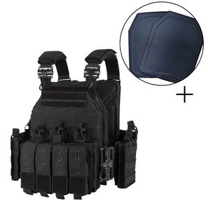 Quick release Multi-functional plate carrier vest with 2 pc 3-A palte for molle black vests comfortable, breathable and protective gear