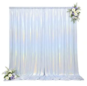 10x10ft Backdrop Curtain for Parties 2 Panels 5x10ft Glitter Sequin Backdrop Wrinkle Free Polyester Drapes Shimmer Back Drop for Wedding Birthday Baby Shower Photo Photography Shiny Background Summerwins Father's Day