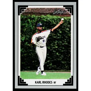 Karl Rhodes 1991 Leaf #195 Houston Astros