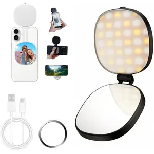 SJZXVZ  Selfie Light, 3-Mode Phone Light Compatible with Phone Magsa for Selfies/Photography//Zoom Calls/Video Conference, Long-Lasting & Rechargeable, CRI97, Black