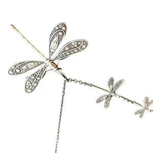 Dragonflies Necklace Pendant Alloy Texture Charm